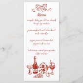 Funky Pizza Wine Handwritten Illustrated Menu メニュー (正面)