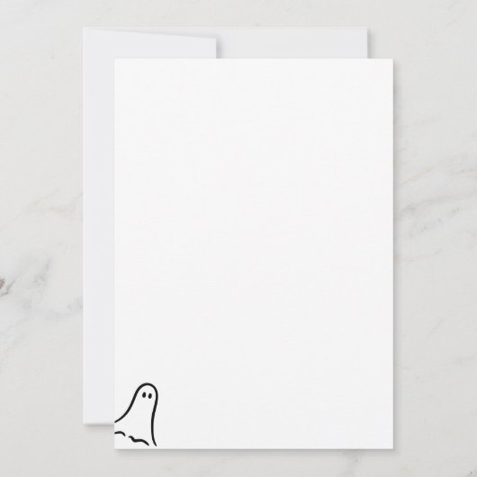 Funky Quirky Whimsical Hand Drawn Halloween Party 招待状 (裏面)