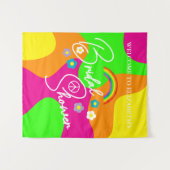 Funky Retro Bridal Shower タペストリー (正面(横))