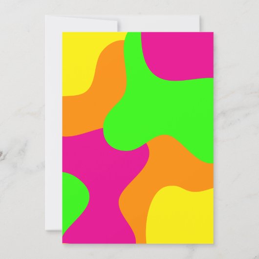 Funky Retro Bridal Shower 招待状 (裏面)