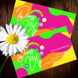 Funky Retro Bridal Shower Costume Dress Up エンクロージャーカード