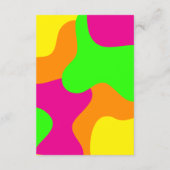 Funky Retro Bridal Shower Registry エンクロージャーカード (裏面)