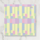 Funky Retro Cubism Stork Delivery Baby Shower フェイバータグ (裏面)