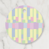 Funky Retro Cubism Stork Delivery Baby Shower フェイバータグ (裏面)