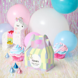 Funky Retro Cubism Stork Delivery Baby Shower フェイバーボックス