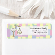 Funky Retro Cubism  Stork Delivery Baby Shower