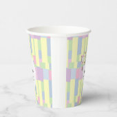 Funky Retro Cubism Stork Delivery Baby Shower 紙コップ (右)