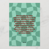 Funky Retro Vibes Tween Bowling Birthday 招待状 (裏面)