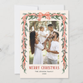 Funky Sage Green Christmas Bow Ribbon 5 Phot シーズンカード