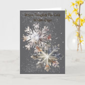 Funky Snowflake Friends Winter Card カード (黄色い花)