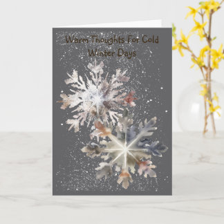 Funky Snowflake Friends Winter Card カード