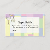 Funky Stork Cubism Handwritten Diaper Raffle エンクロージャーカード (正面)