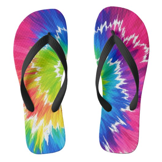 Funky Tie Dye Chappal 🌈✨ ビーチサンダル (フットベッド)