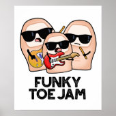 Funky Toe Jam Funny Music Pun  ポスター (正面)