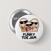Funky Toe Jam Funny Music Pun  缶バッジ (正面&裏面)