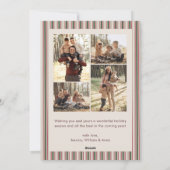 Funky Vintage Christmas Red Bow Coquette5 Photo シーズンカード (裏面)