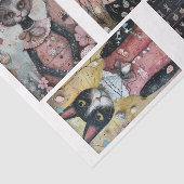 Funky Wired Cats Bottle Decoupage 薄葉紙 (詳細)