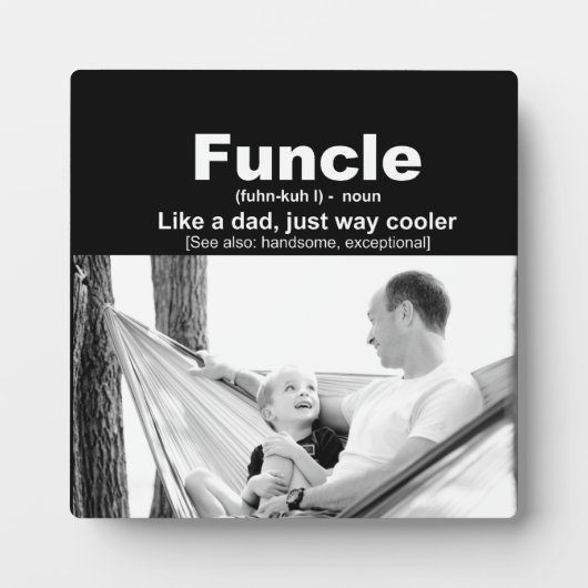 Funle Uncle定義フォトパーソナライズされたー フォトプラーク (正面)