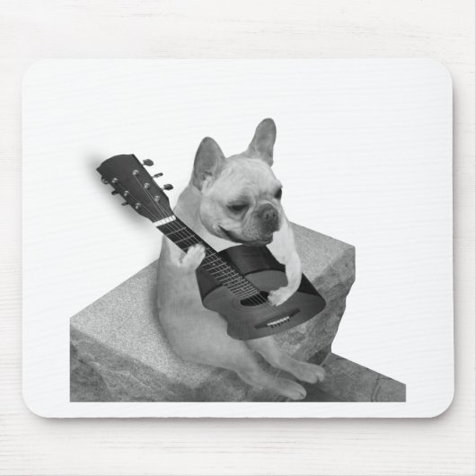 funnfrenchbulldog-guitar-items マウスパッド (正面)