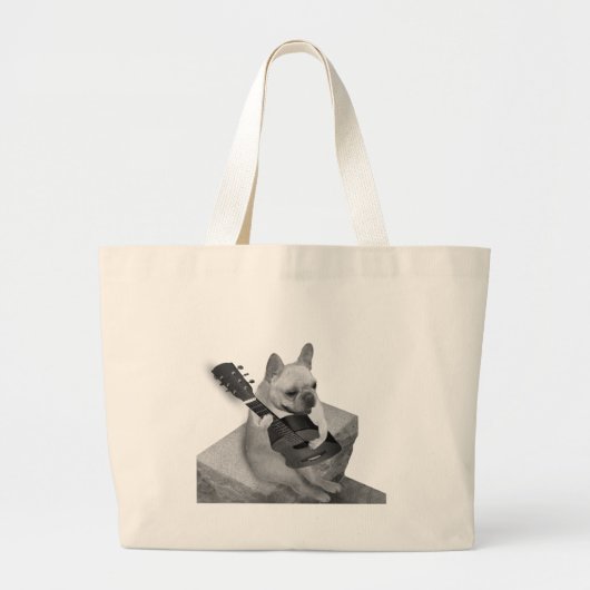 funnfrenchbulldog-guitar-items ラージトートバッグ (正面)