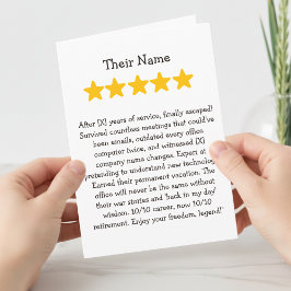 Funning retirement co worker 4 stars カード