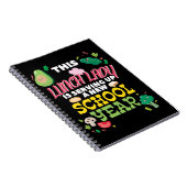 funny昼食の女性新学期のカフェテリアの労働者 ノートブック (右側)