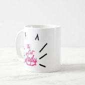 funny猫の女性猫好きの引用文のギフトのアイディア コーヒーマグカップ (正面左)