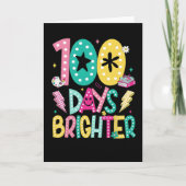 Funny 100 Days Brighter School Celebration Teacher カード (正面)