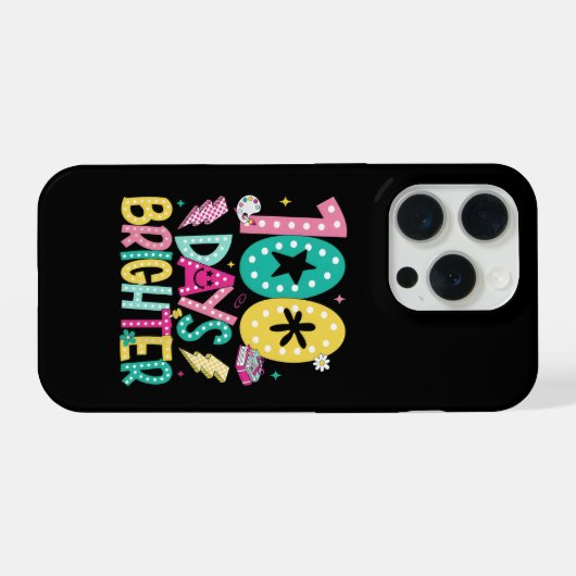 Funny 100 Days Brighter School Celebration Teacher iPhoneケース (裏面横)