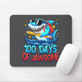 Funny 100 Days Of Jawsome Shark Kids Boy 100th Day マウスパッド (マウス)