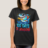 Funny 100 Days Of Jawsome Shark Kids Boy 100th Day Tシャツ (正面)