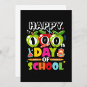 Funny 100 Days School Gift Happy 100Th Day Of Scho セーブザデート (正面/裏面)