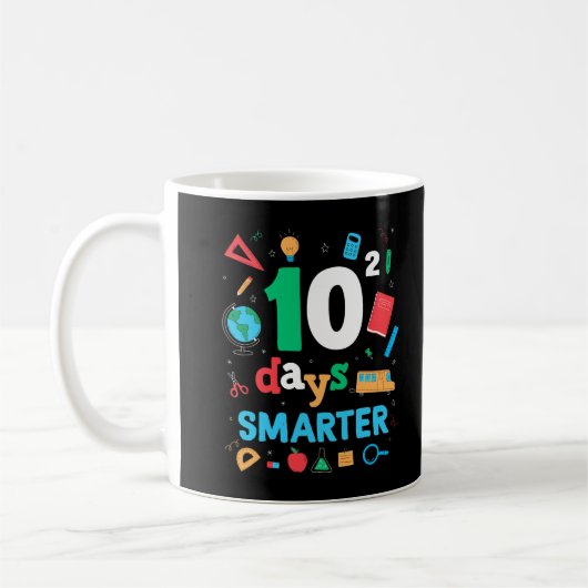 Funny 100 Days Smarter Of School Math Teacher Outf コーヒーマグカップ (左)