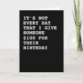 Funny $100 for your birthday  カード (正面)