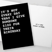 Funny $100 for your birthday  カード