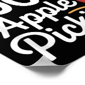 Funny 100 Percent Weekend Apple Picking Weather Fo ポスター (角)