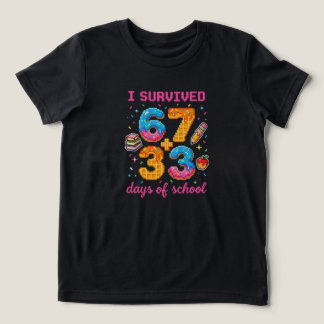 Funny 100th Day of School Pixel Art Math Gamer トライブレンドＴシャツ