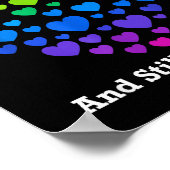 Funny 100th Day Of School Shirt Teacher Heart Vale ポスター (角)