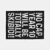 Funny 10 Year Old Bday Boy 10th Birthday Born In 2 フリースブランケット (正面(横))