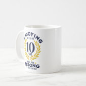Funny 10th Anniversary for couples コーヒーマグカップ (正面左)