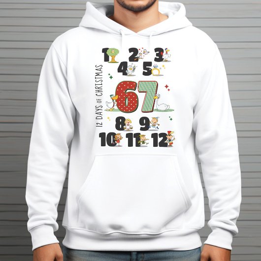 Funny 12 Days of Christmas 67 6 7 Six Seven Meme パーカ