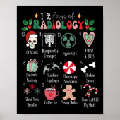 Funny 12 Days Of Radiology Christmas Radiate Xray  ポスター (正面)