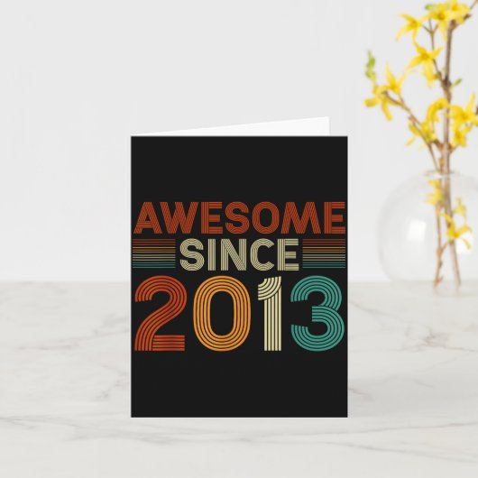 Funny 12 Year Old Awesome Since 2013 Birthday Son  カード (黄色い花)