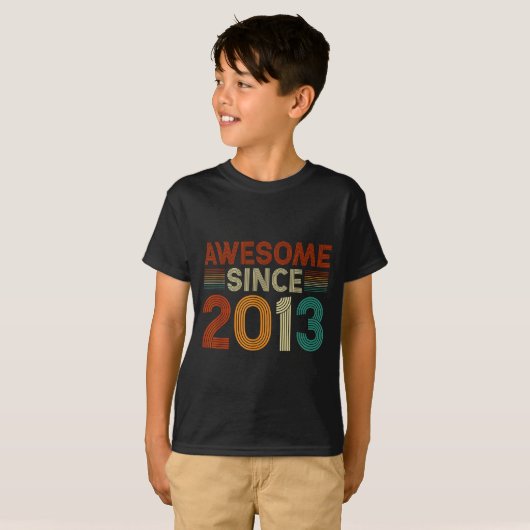 Funny 12 Year Old Awesome Since 2013 Birthday Son  Tシャツ (正面フル)