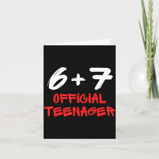 Funny 13th Birthday Teenager 6+7 Year Old Boys Kid カード (正面)