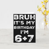 Funny 13th Birthday Teenager 6+7 Year Old Boys Kid カード (黄色い花)