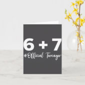 Funny 13th Birthday Teenager 6+7 Year Old Boys Kid カード (黄色い花)