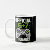 Funny 13th Birthday Teenager 6+7 Year Old Boys Kid コーヒーマグカップ (左)