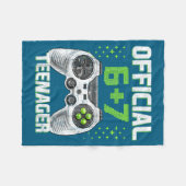 Funny 13th Birthday Teenager 6+7 Year Old Boys Kid フリースブランケット (正面(横))