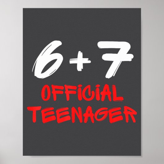 Funny 13th Birthday Teenager 6+7 Year Old Boys Kid ポスター (正面)
